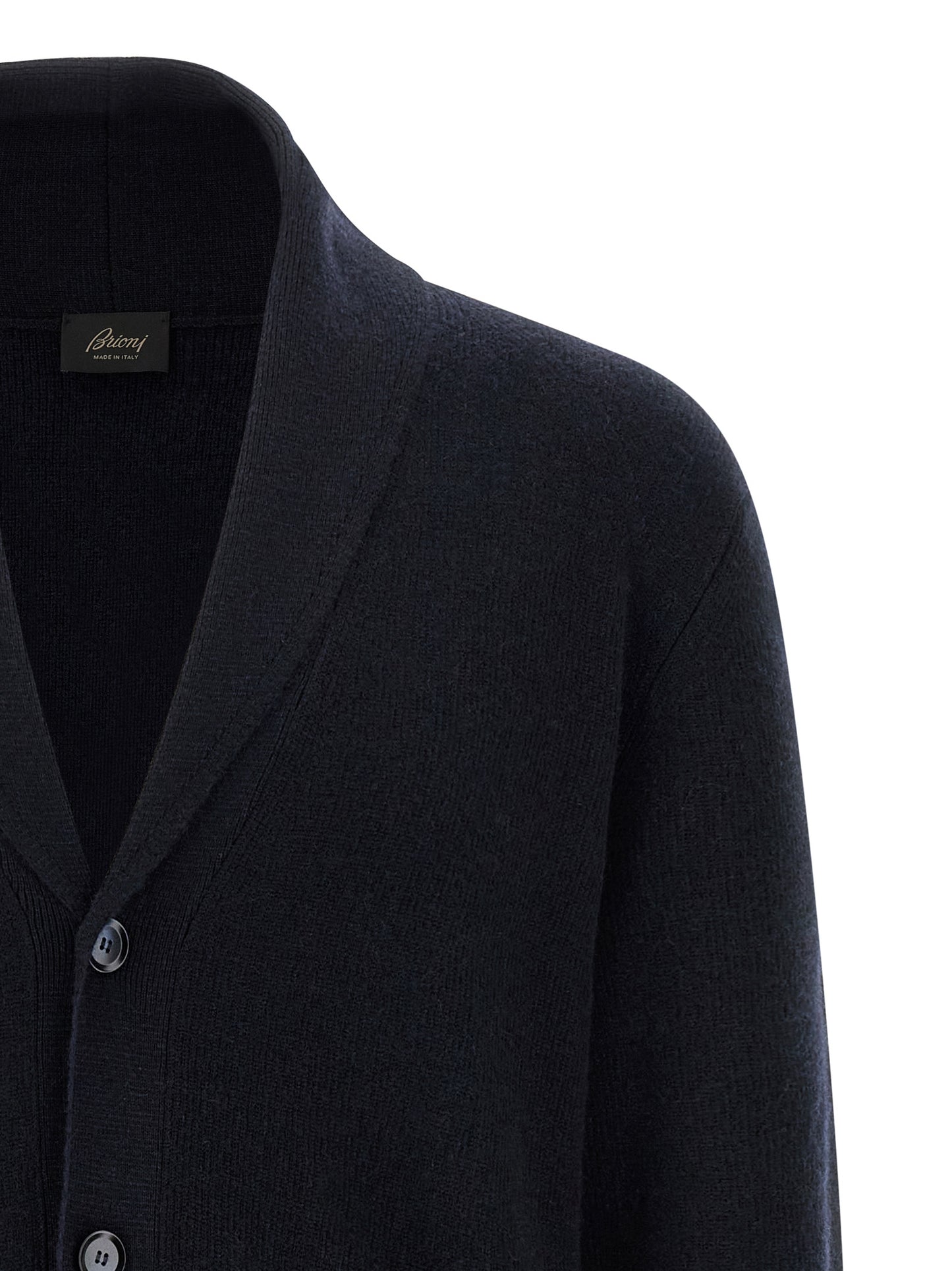 Brioni Blue Cashmere Cardigan