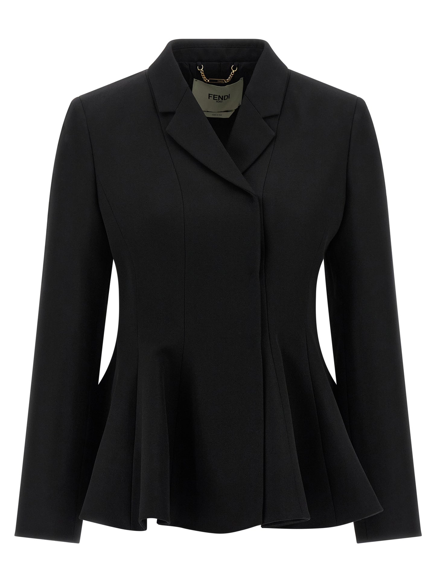 Fendi Black Virgin Wool Blazer