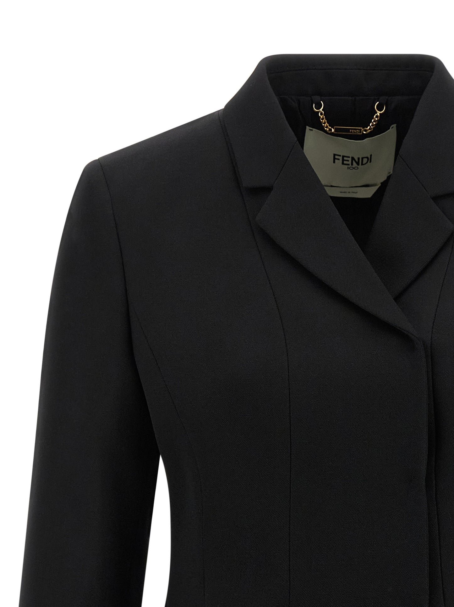 Fendi Black Virgin Wool Blazer