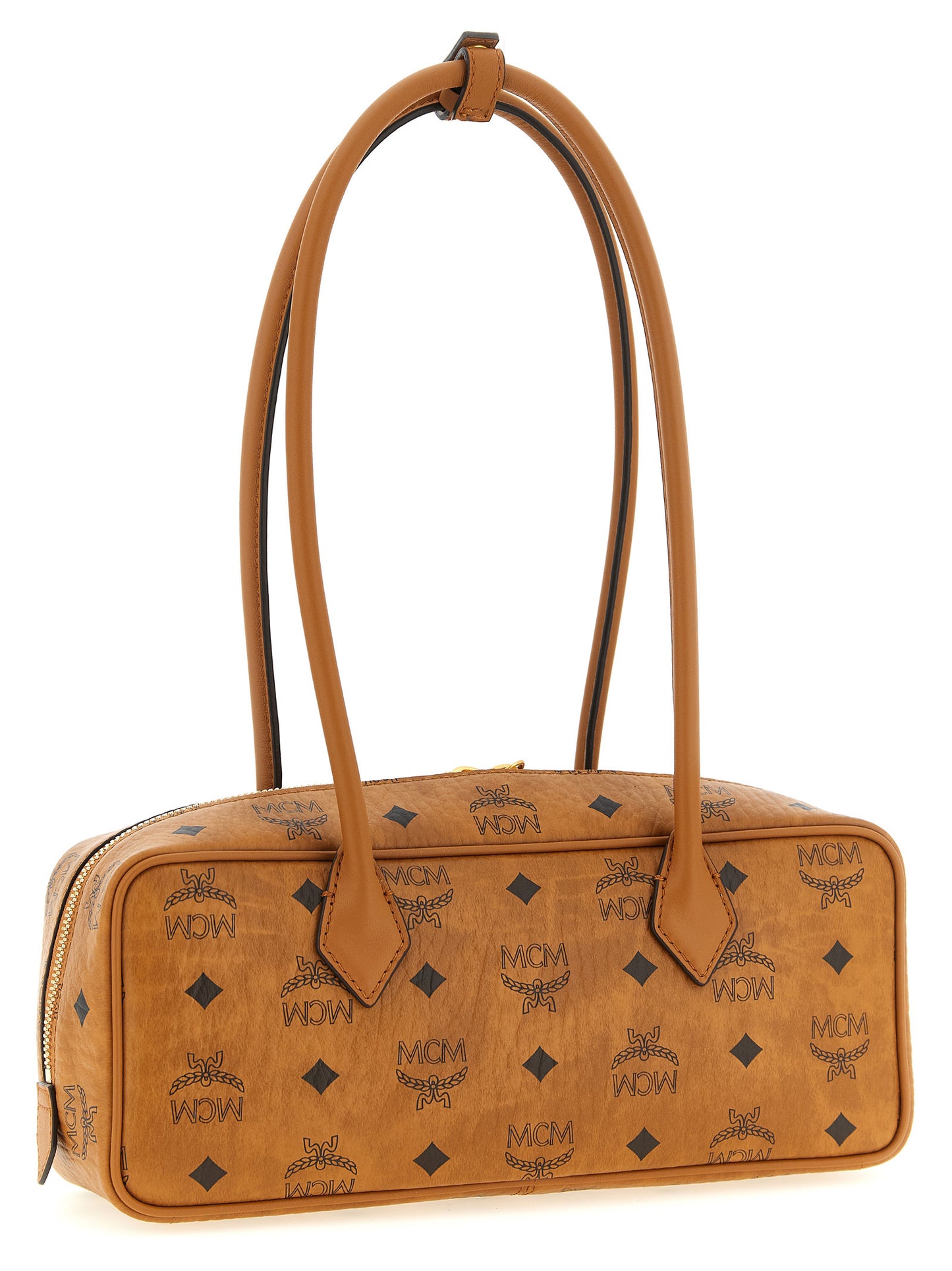 MCM Brown Polyethylene Shoulder Bag