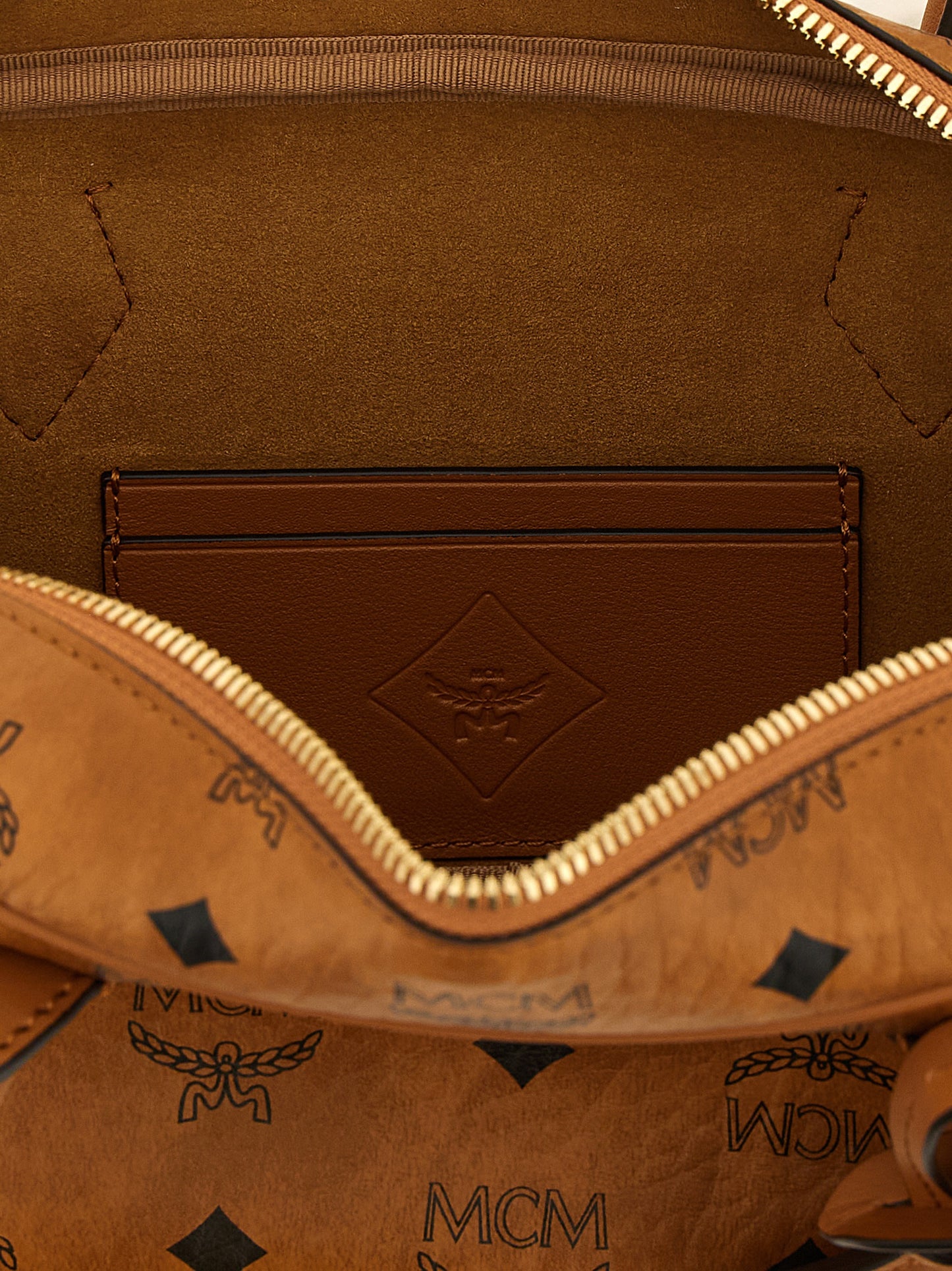 MCM Brown Polyethylene Shoulder Bag