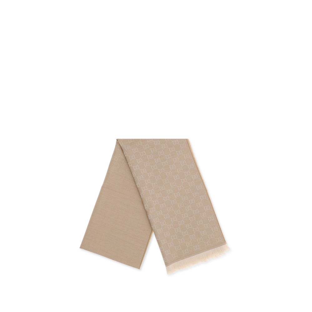 Gucci Beige Wool Oves Aries Foulard