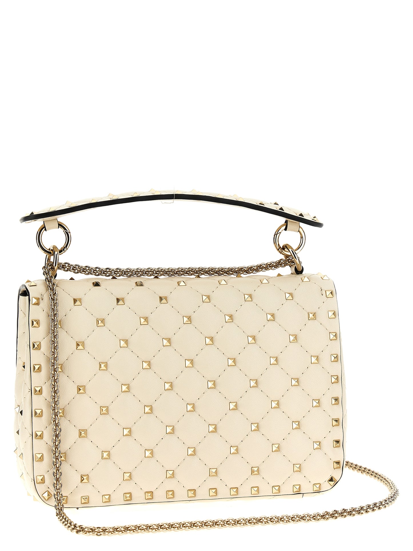 Valentino Garavani White Lamb Leather Shoulder Bag