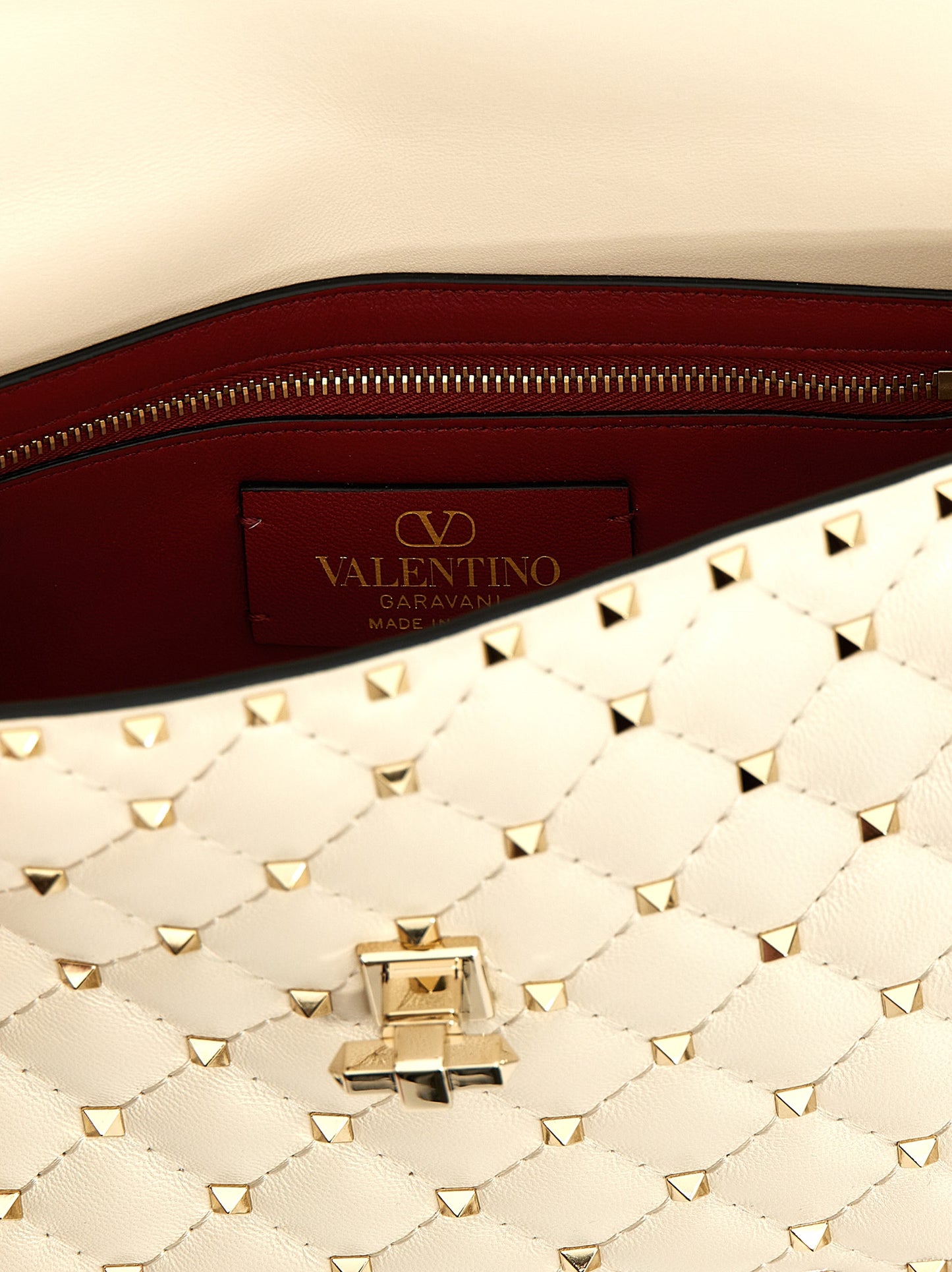 Valentino Garavani White Lamb Leather Shoulder Bag