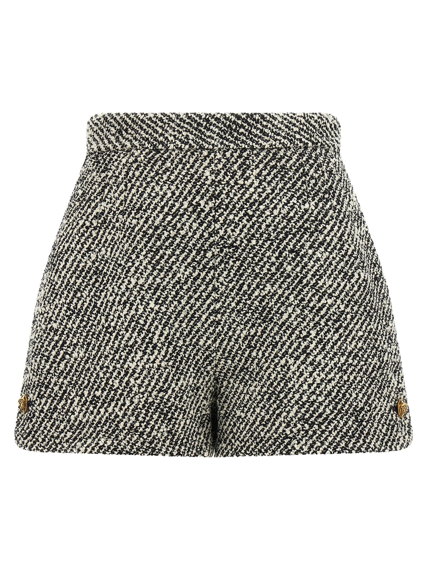Versace Bicolor Virgin Wool Bermuda Shorts