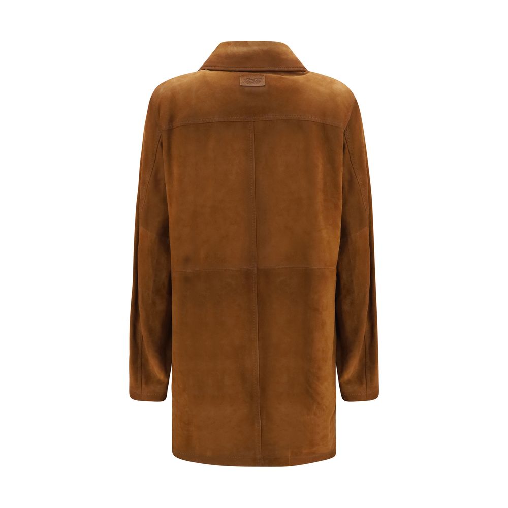Valstar Brown Calf Leather Bos Taurus Full-Length Jacket
