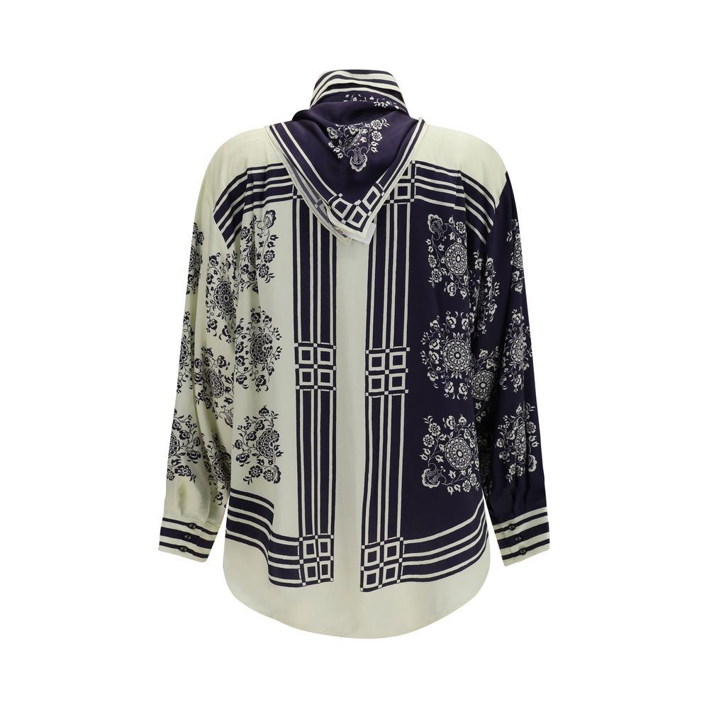 Alemais Blue Silk Shirt