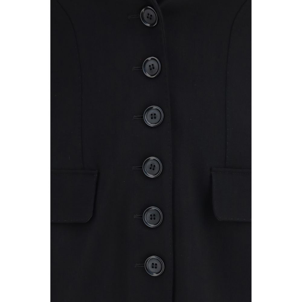 Dolce & Gabbana Black Wool Oves Aries Full-Length Jacket