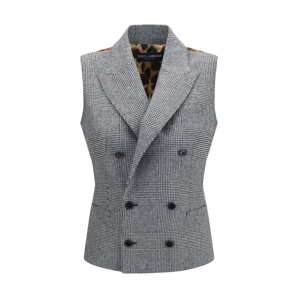 Dolce & Gabbana Gray Wool Oves Aries Waistcoat