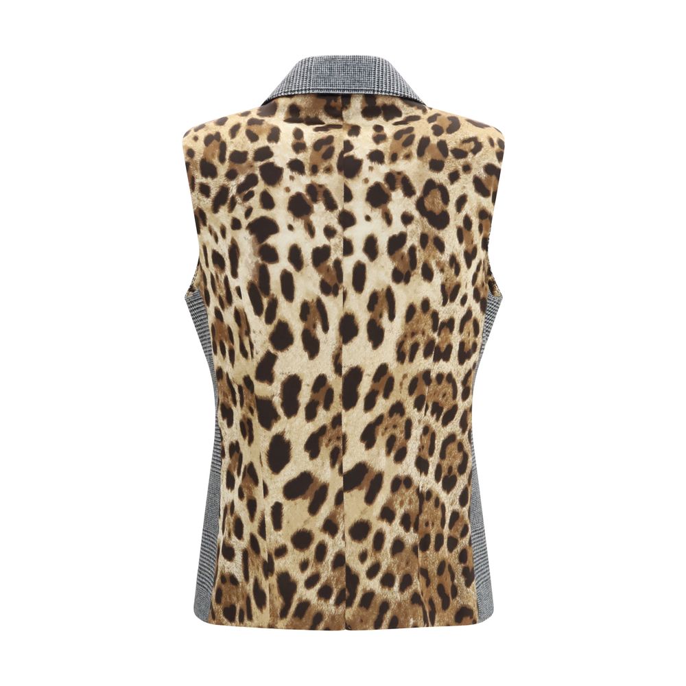 Dolce & Gabbana Gray Wool Oves Aries Waistcoat