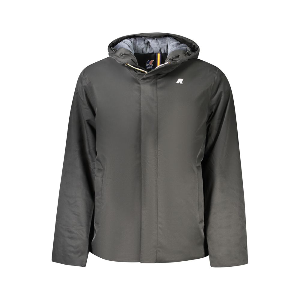 K-WAY Nero Poliestere Uomo Jacket with Hood and Pockets