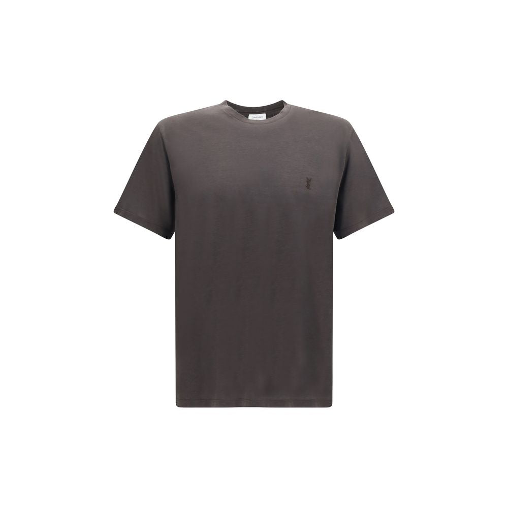 Saint Laurent Brown Silk T-Shirt