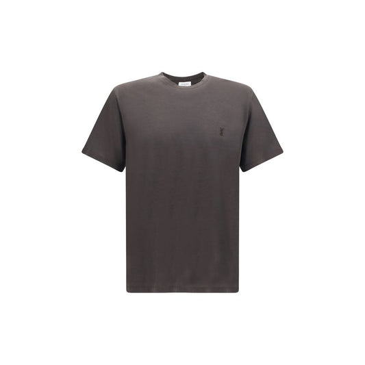 Saint Laurent Brown Silk T-Shirt