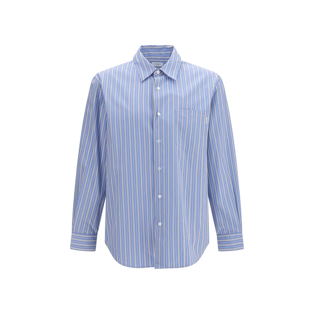 Saint Laurent Blue Cotton Pattern Shirt
