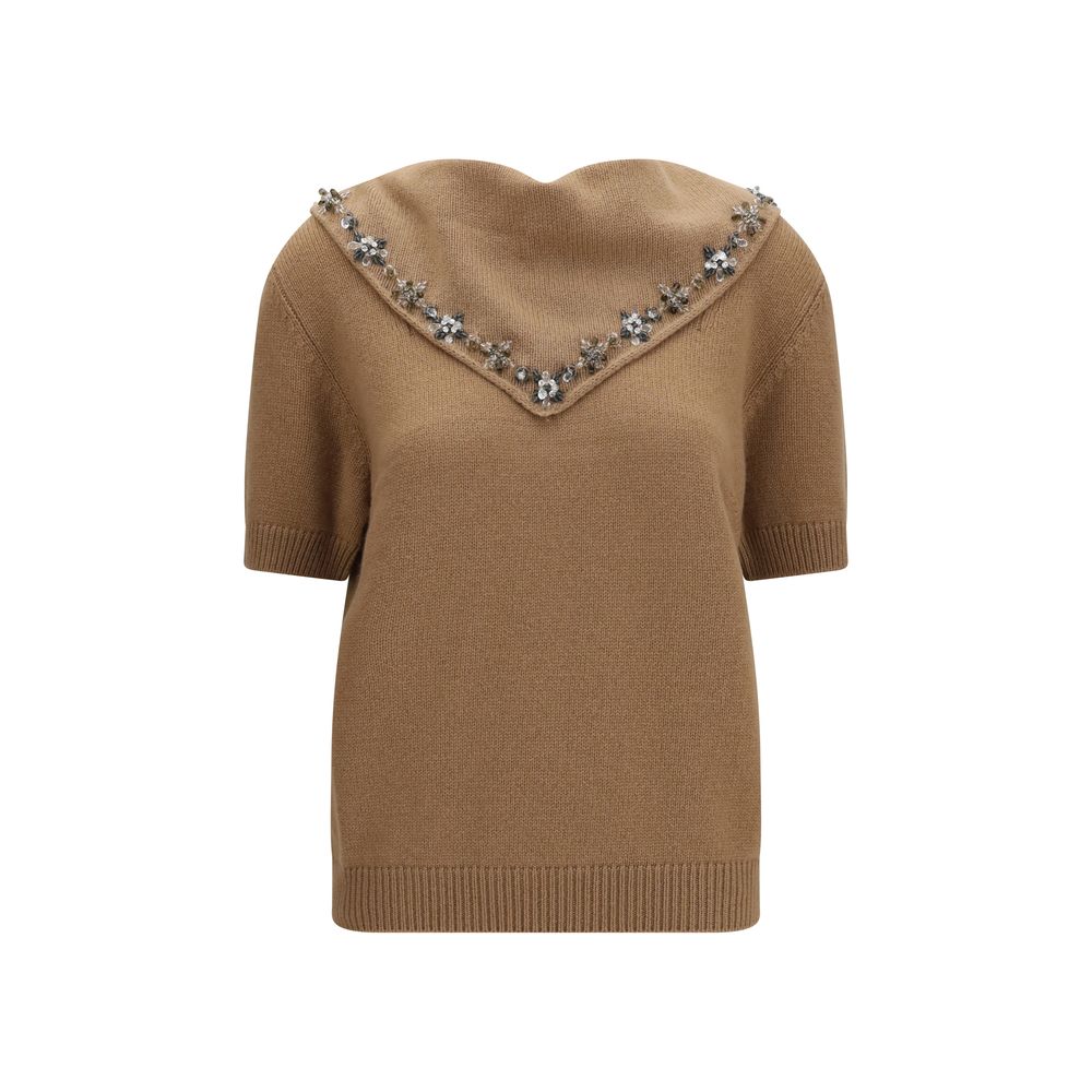 Prada Brown Cashmere Sweatshirt