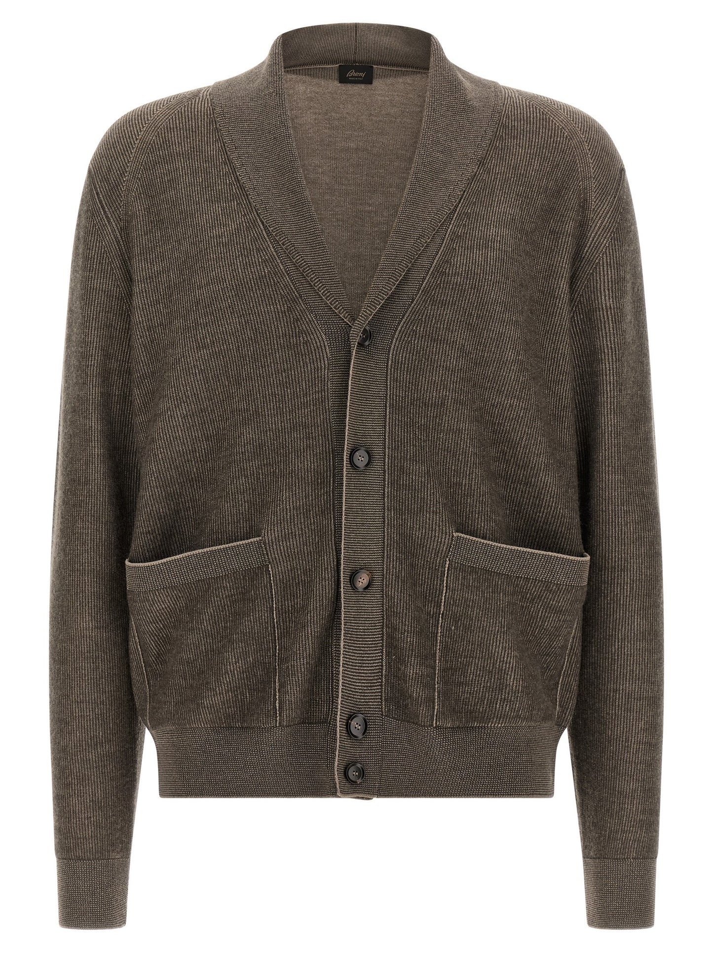 Brioni Brown Cashmere Cardigan