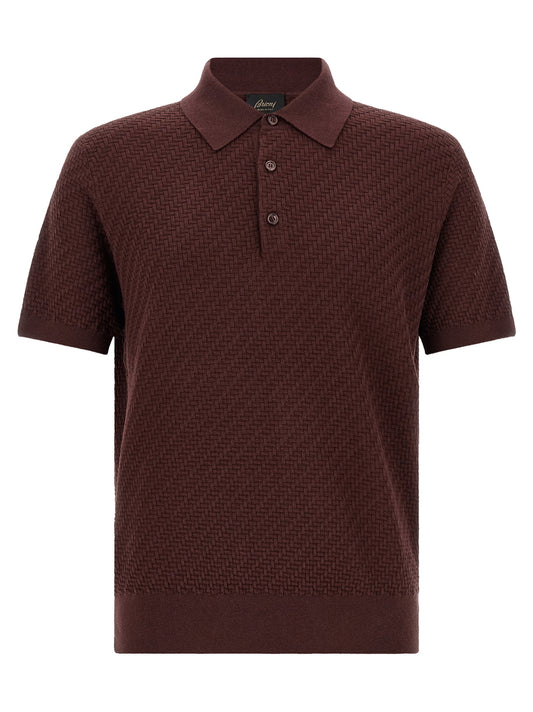 Brioni Purple Cotton Polo Shirt