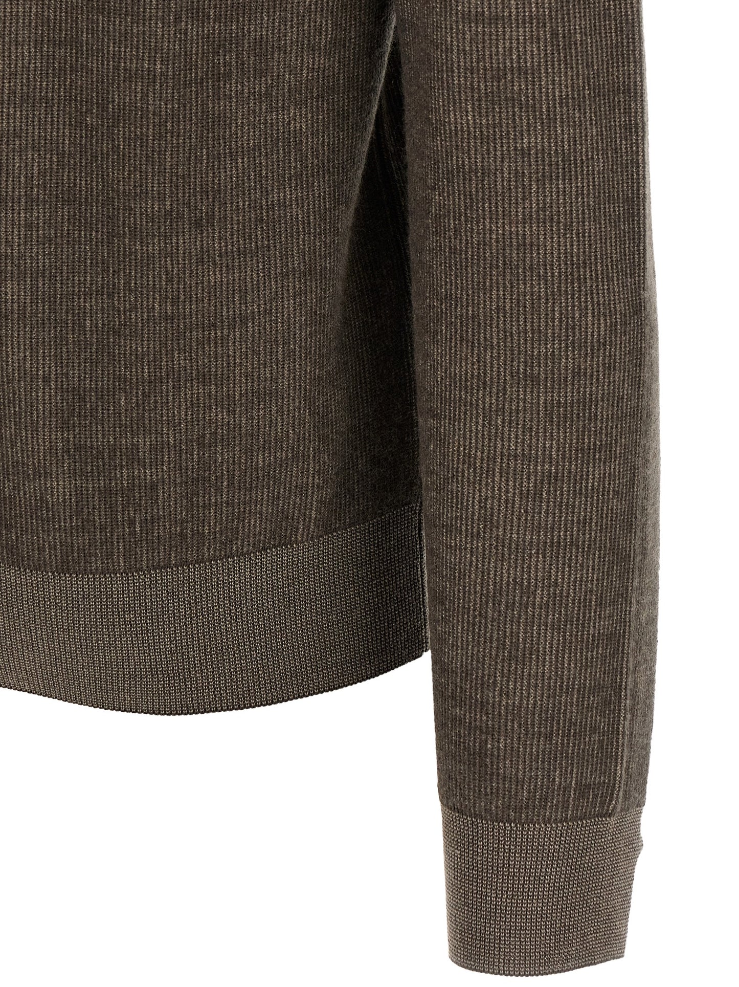 Brioni Brown Cashmere Cardigan
