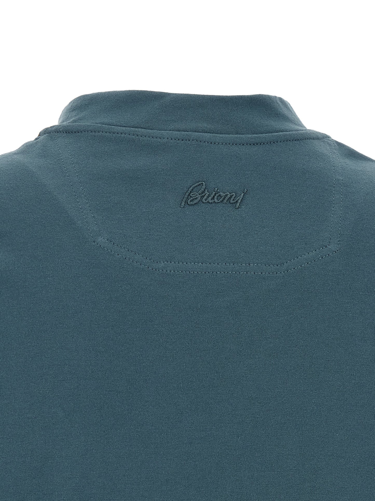 Brioni Blue Cotton T-Shirt