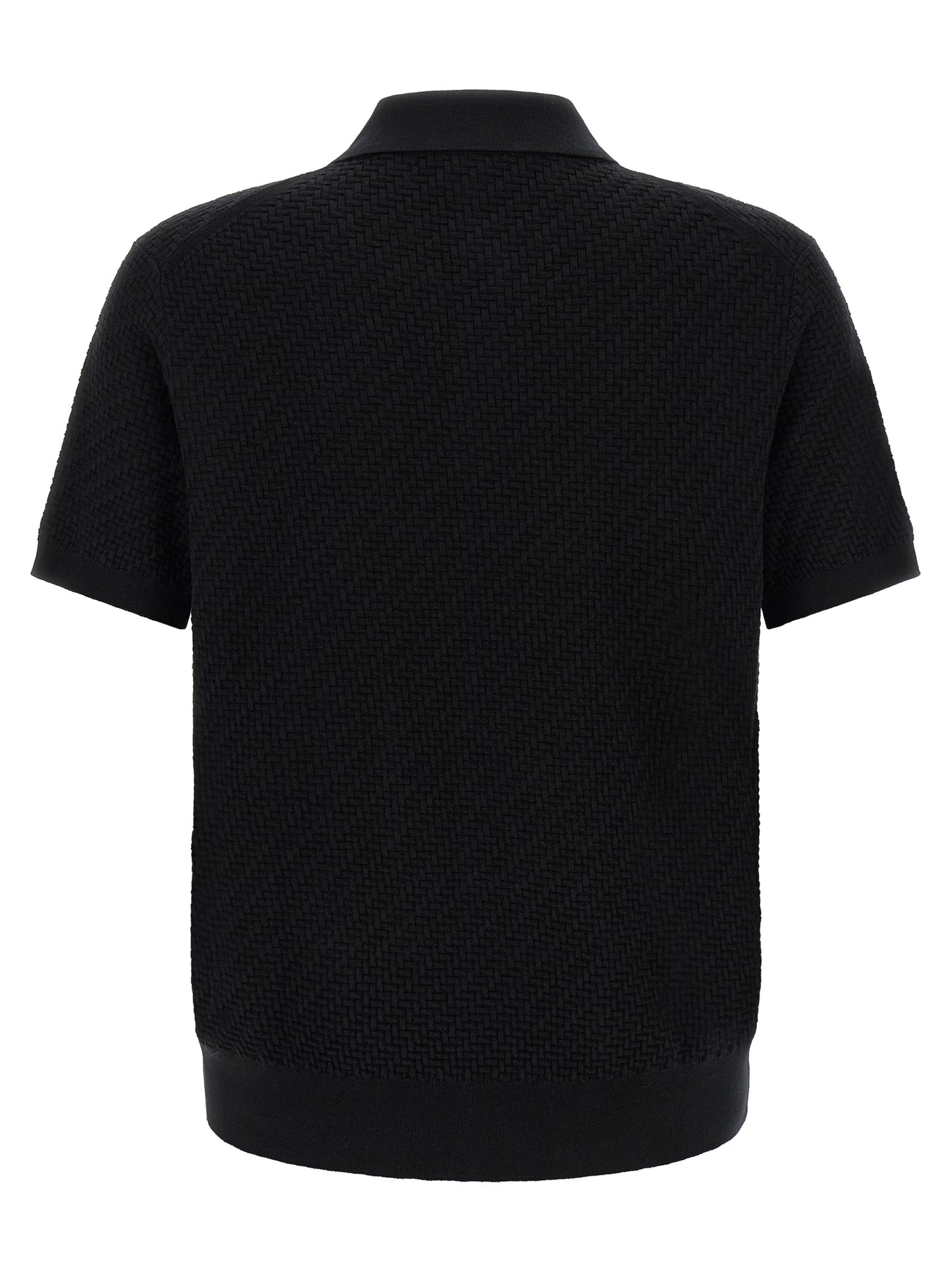 Brioni Black Cotton Polo Shirt