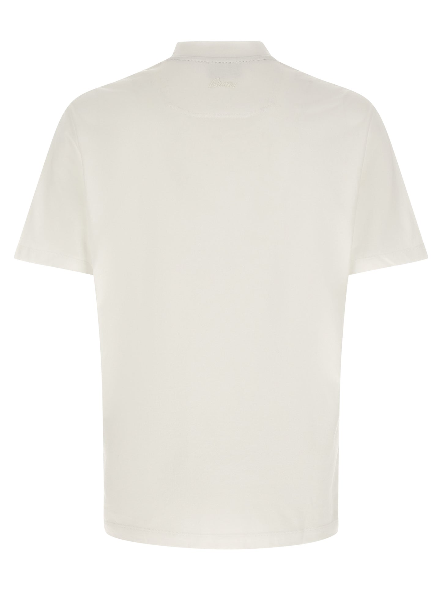 Brioni White Cotton T-Shirt