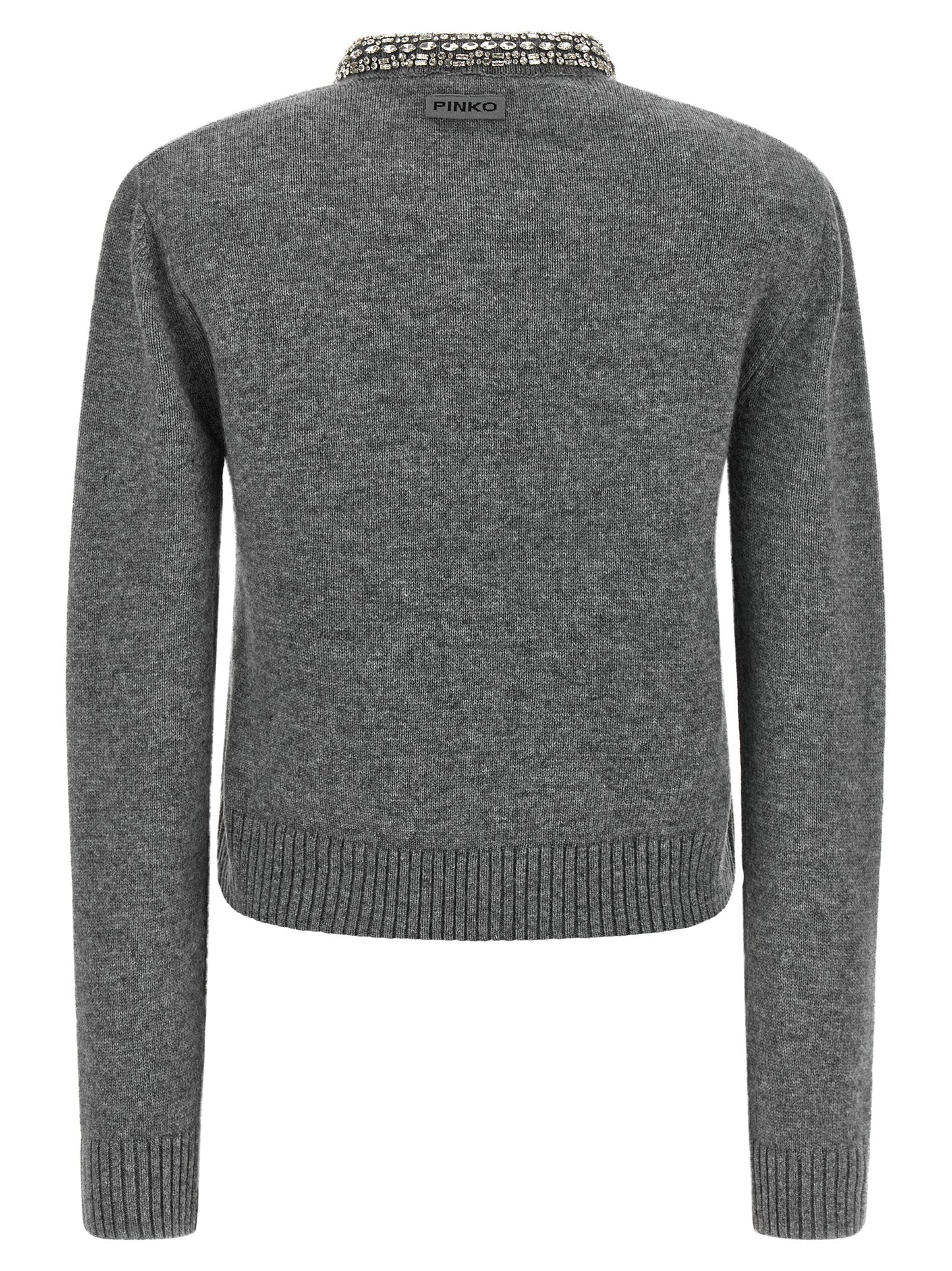 PINKO Gray Wool Cardigan