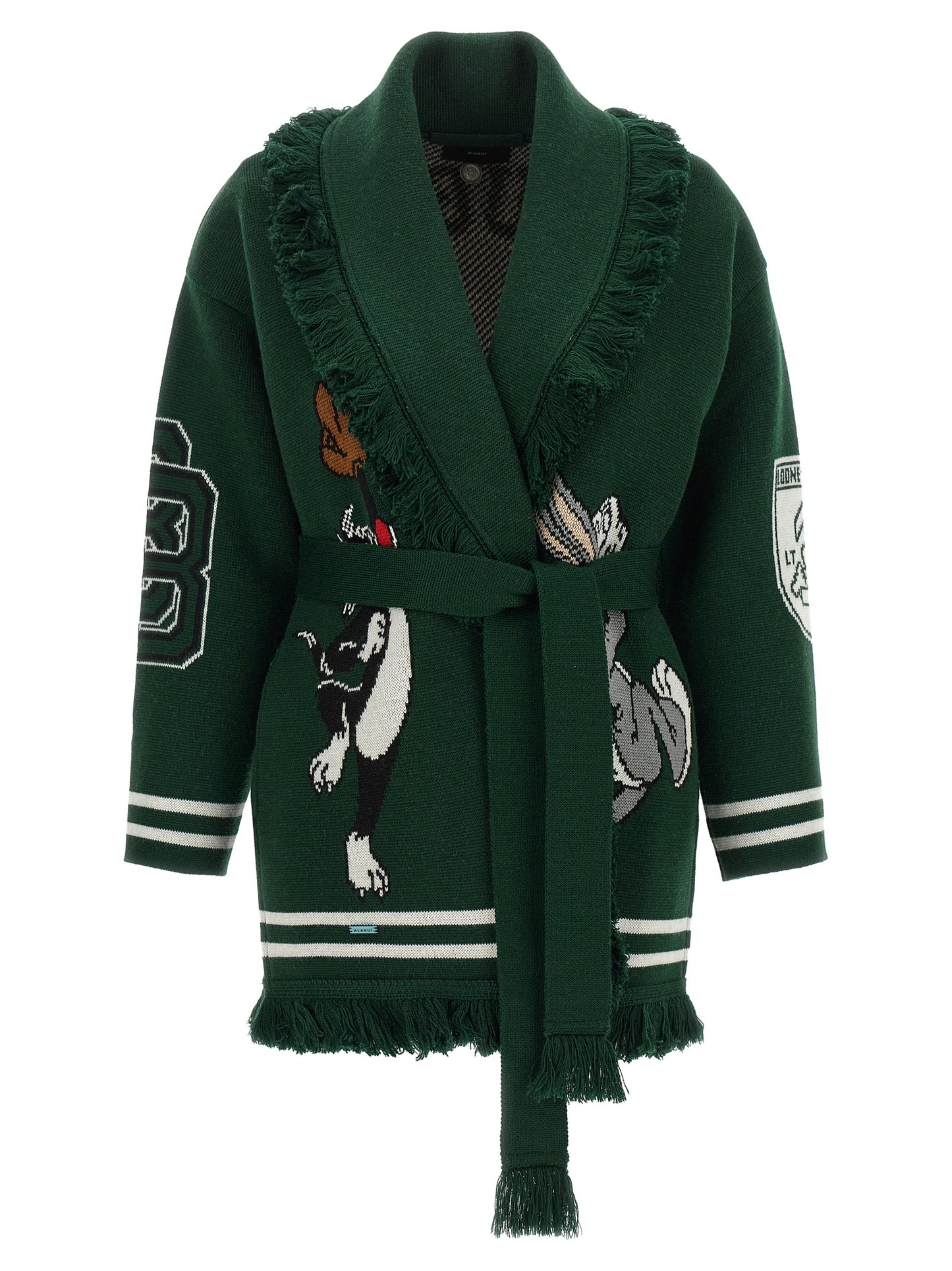 Alanui Bicolor Virgin Wool Cardigan
