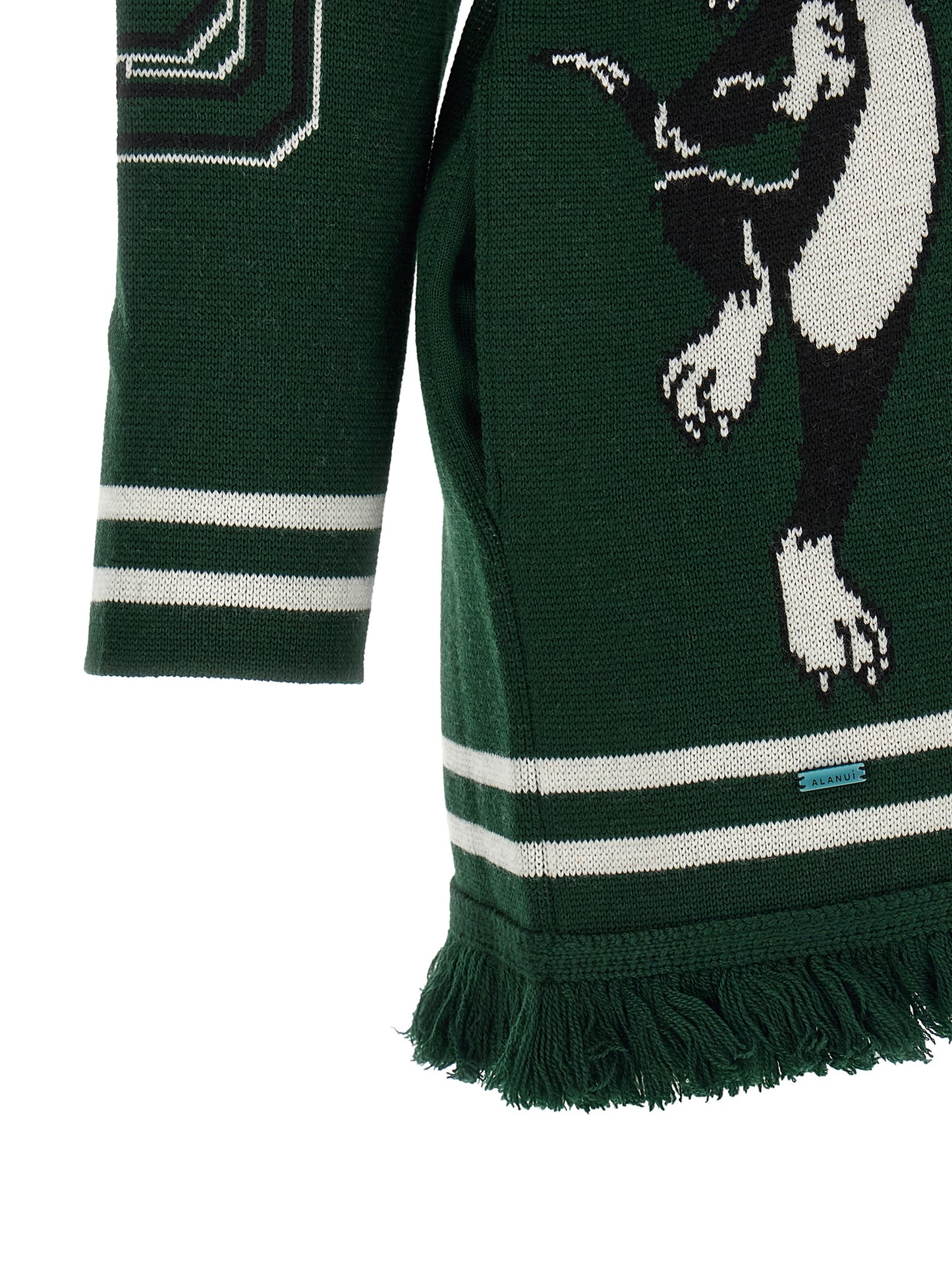 Alanui Bicolor Virgin Wool Cardigan