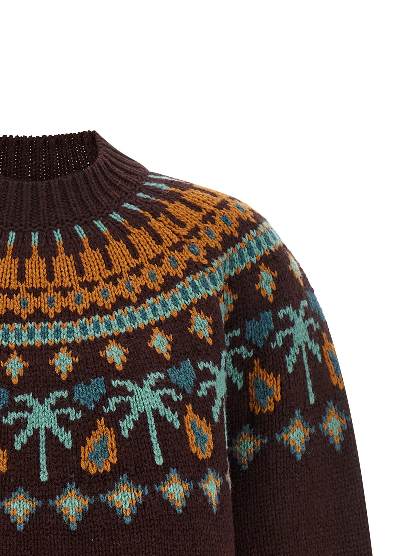 Alanui Brown Virgin Wool Cardigan