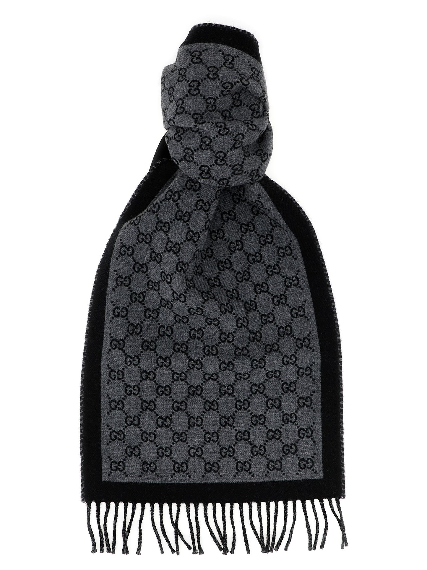 Gucci Gray Wool Scarf