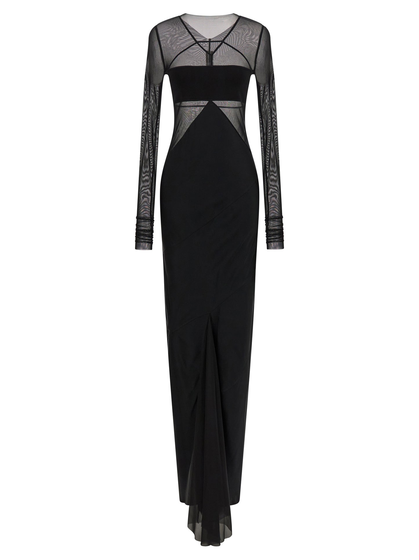Rick Owens Black Nylon Long Dress