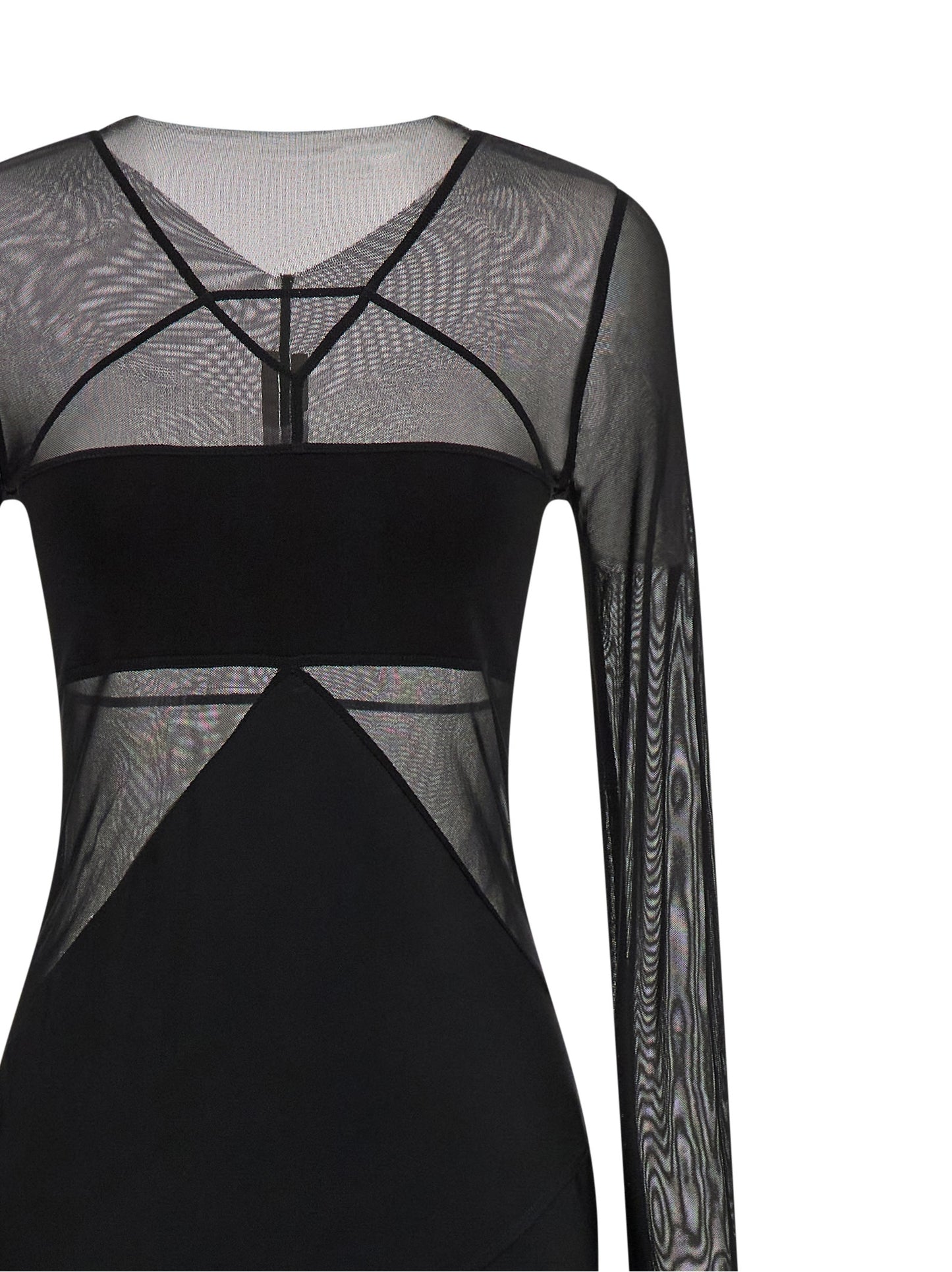 Rick Owens Black Nylon Long Dress
