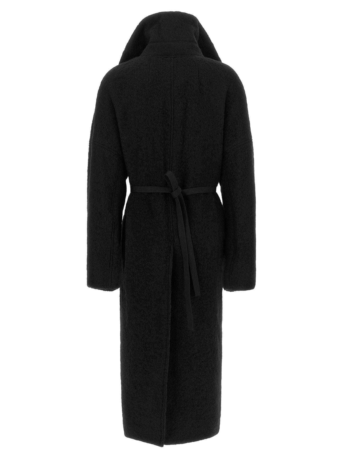 Rick Owens Black Marabou Coat