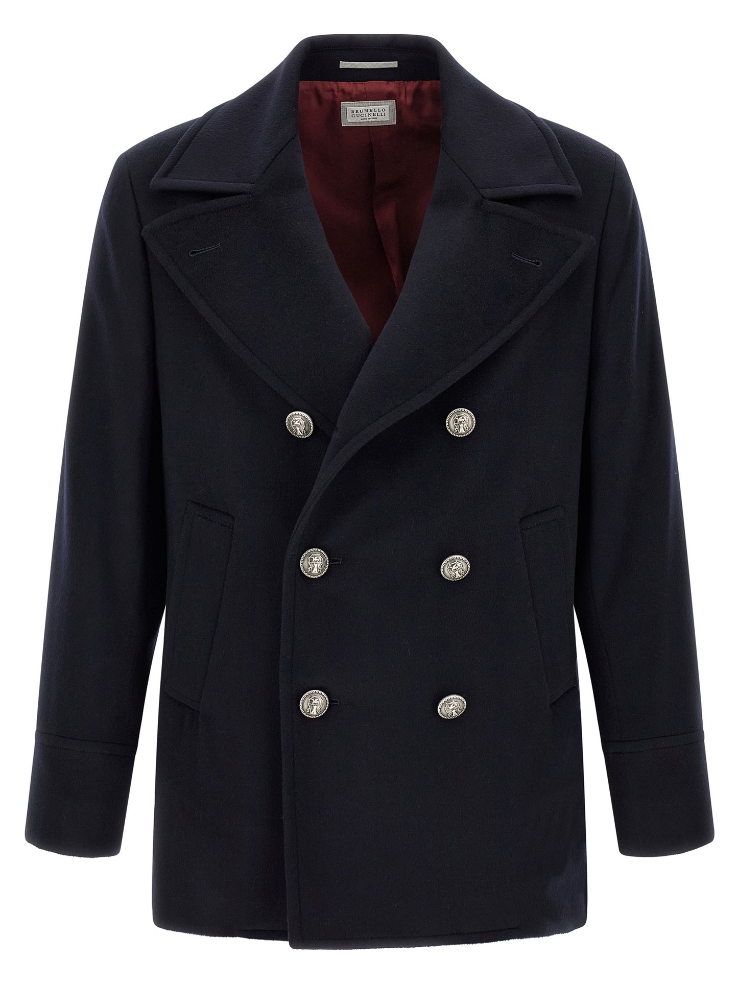 Brunello Cucinelli Blue Virgin Wool Coat