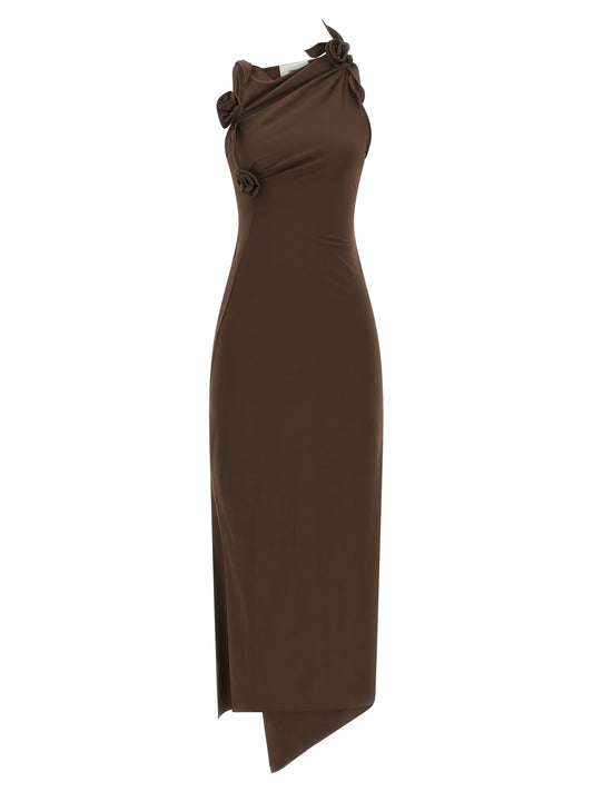 Coperni Brown Recycled Polyamide Long Dress