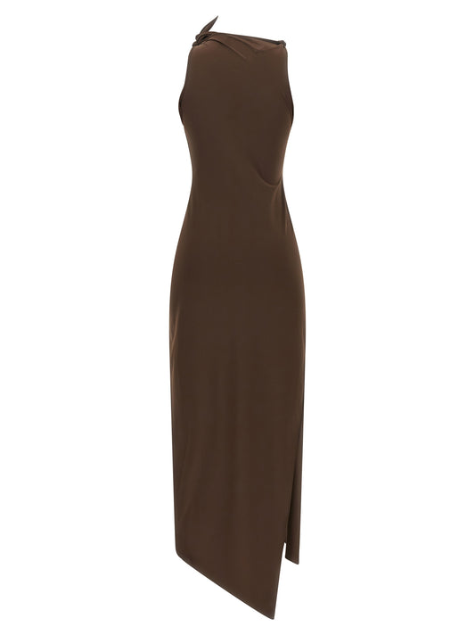 Coperni Brown Recycled Polyamide Long Dress