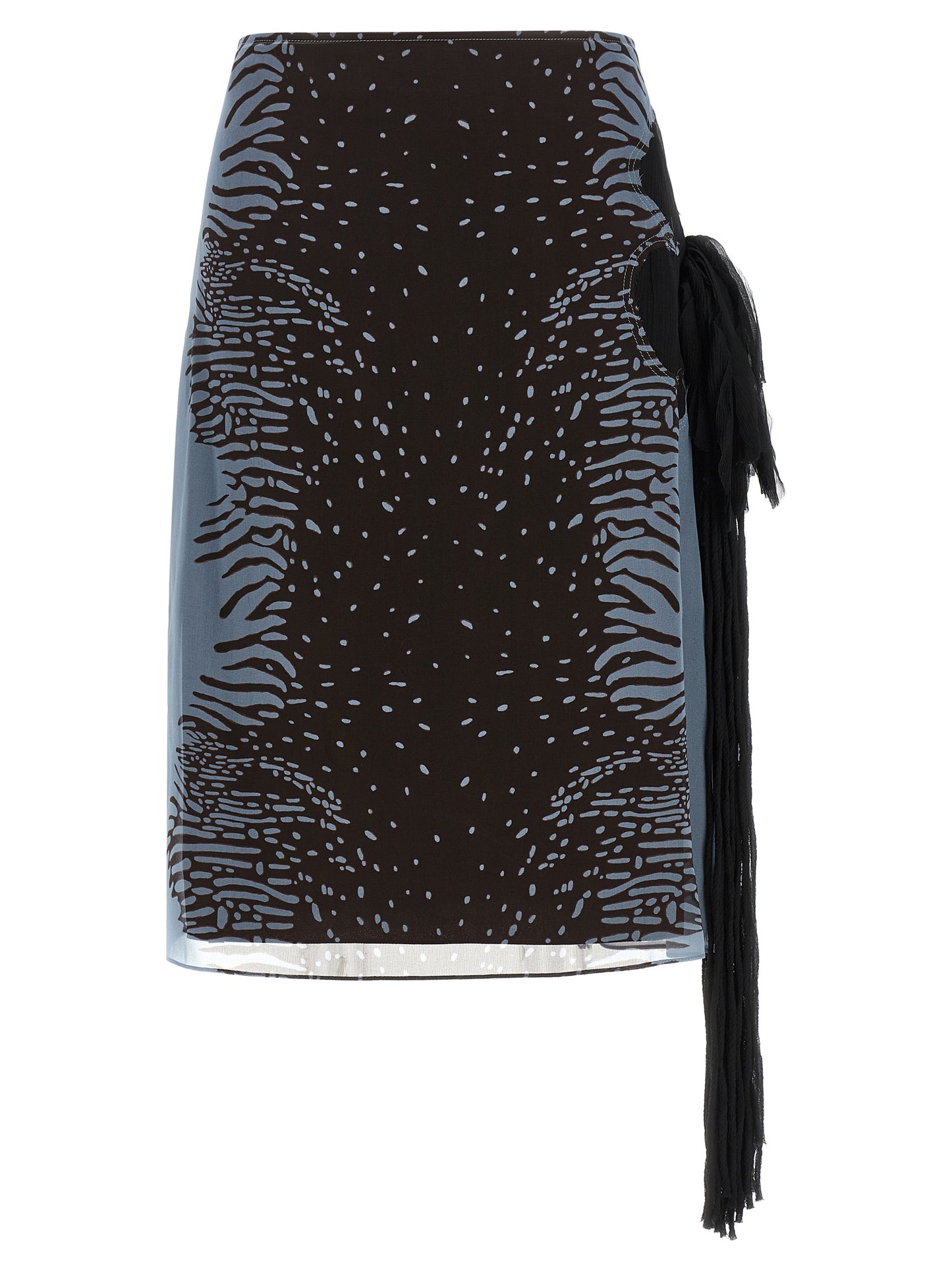 Ferragamo Multicolor Silk Midi Skirt