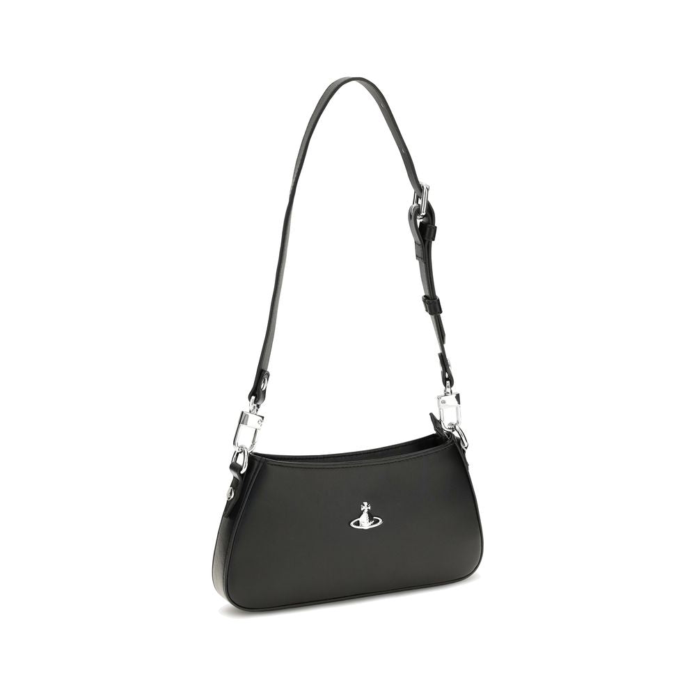 Vivienne Westwood Black Calf Leather Bos Taurus Shoulder Bag