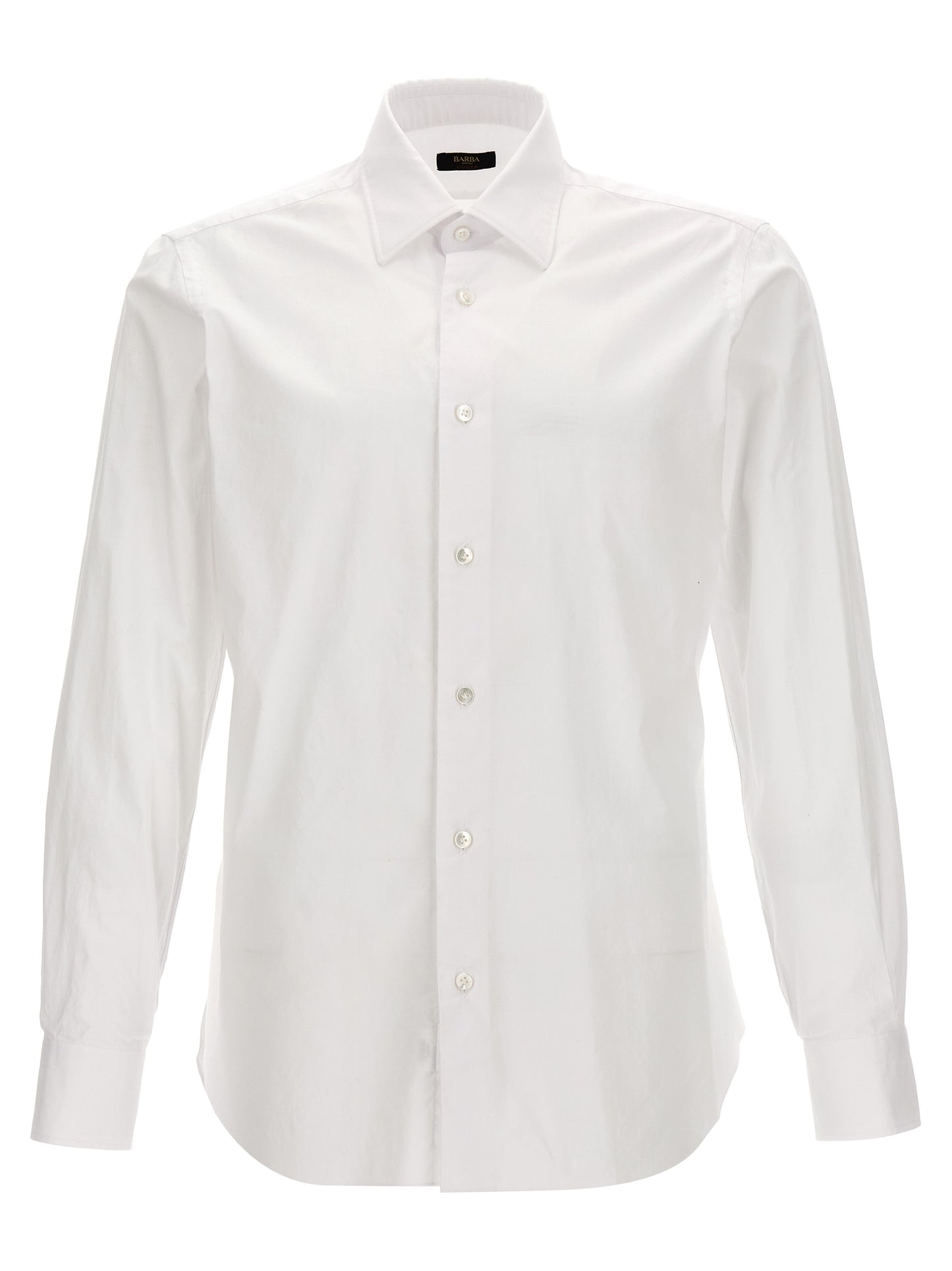 Barba Napoli White Cotton Blouse