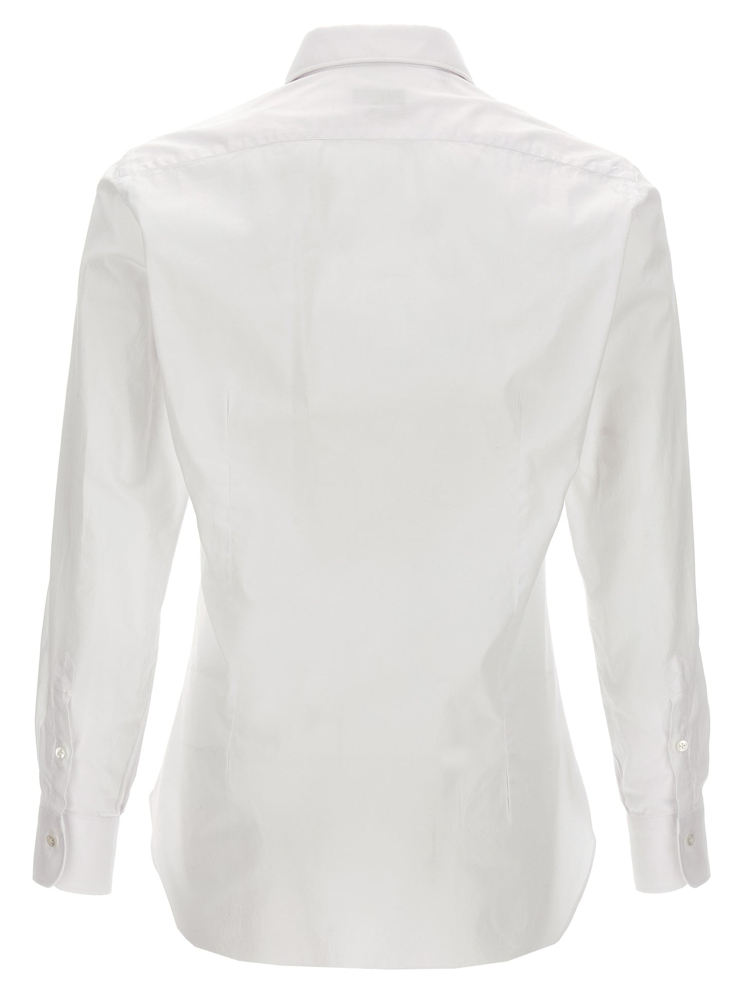 Barba Napoli White Cotton Blouse