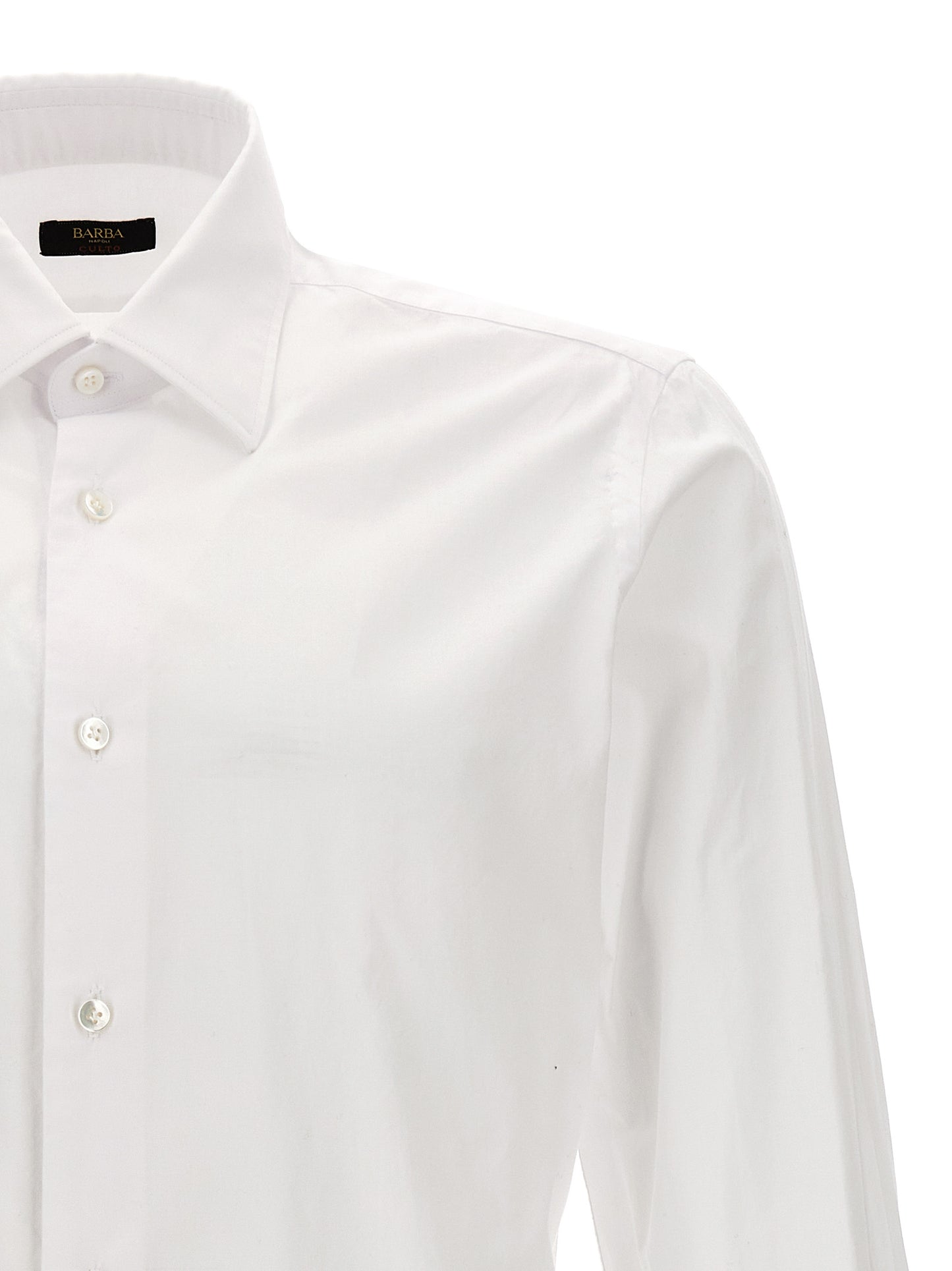 Barba Napoli White Cotton Blouse