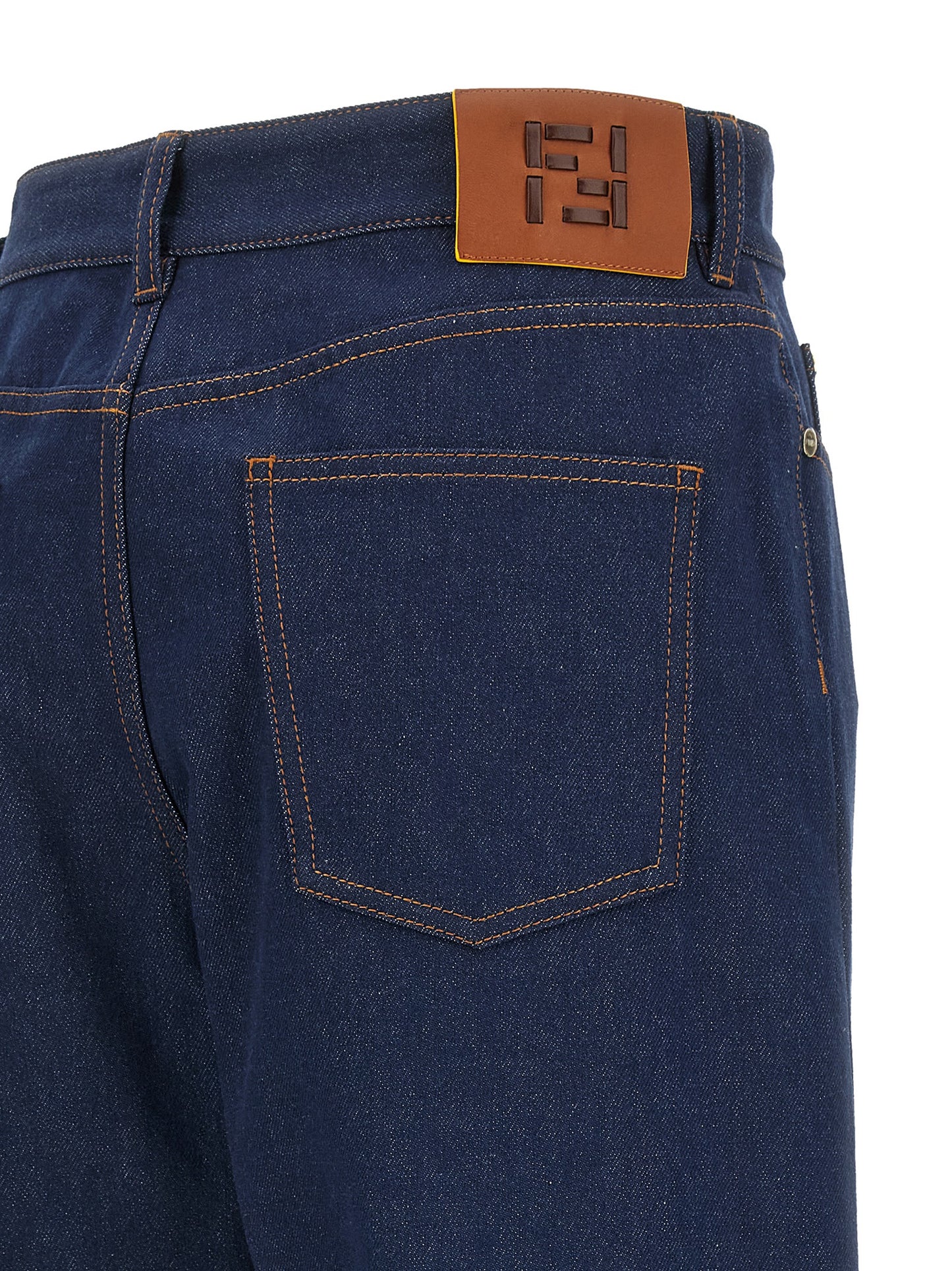 Fendi Blue Cotton Jeans Denim