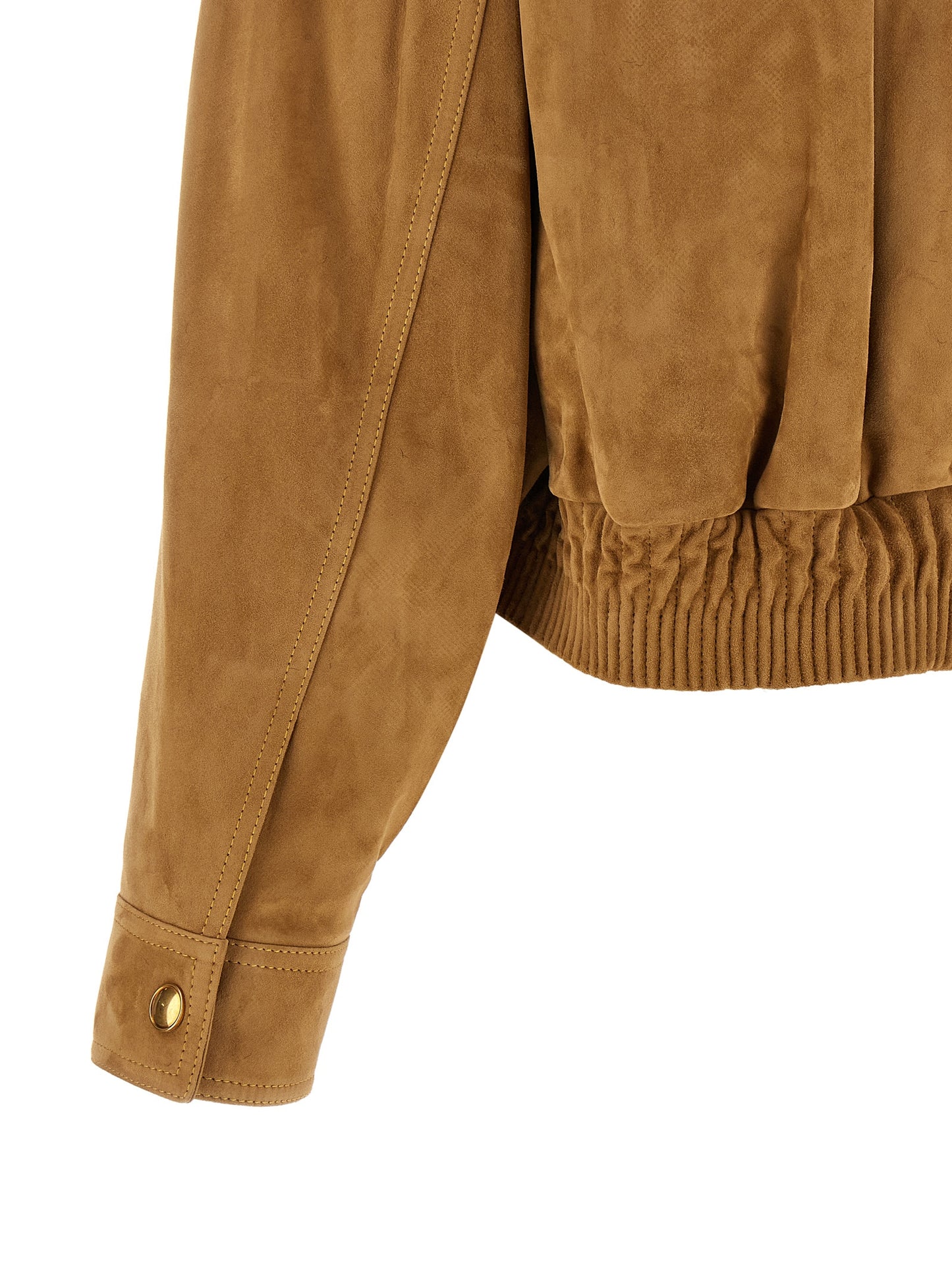 Versace Brown Lamb Leather Leather Jacket