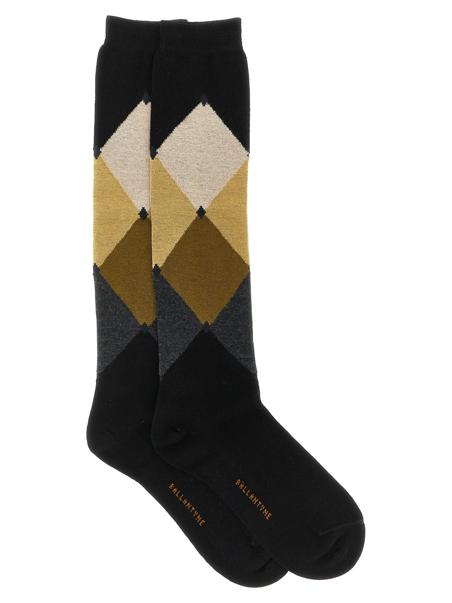 Ballantyne Black Cotton Socks