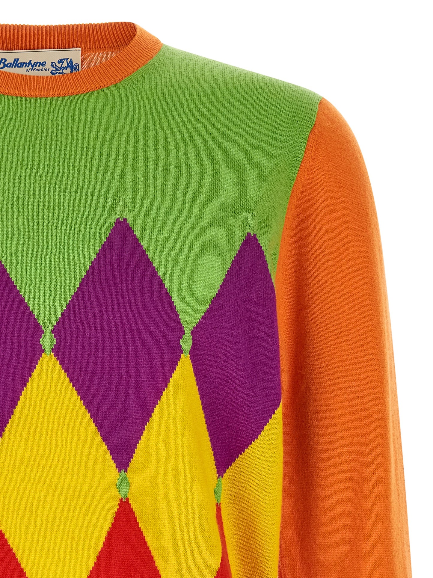 Ballantyne Orange Cashmere Cardigan