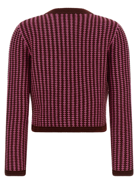 Versace Multicolor Virgin Wool Cardigan