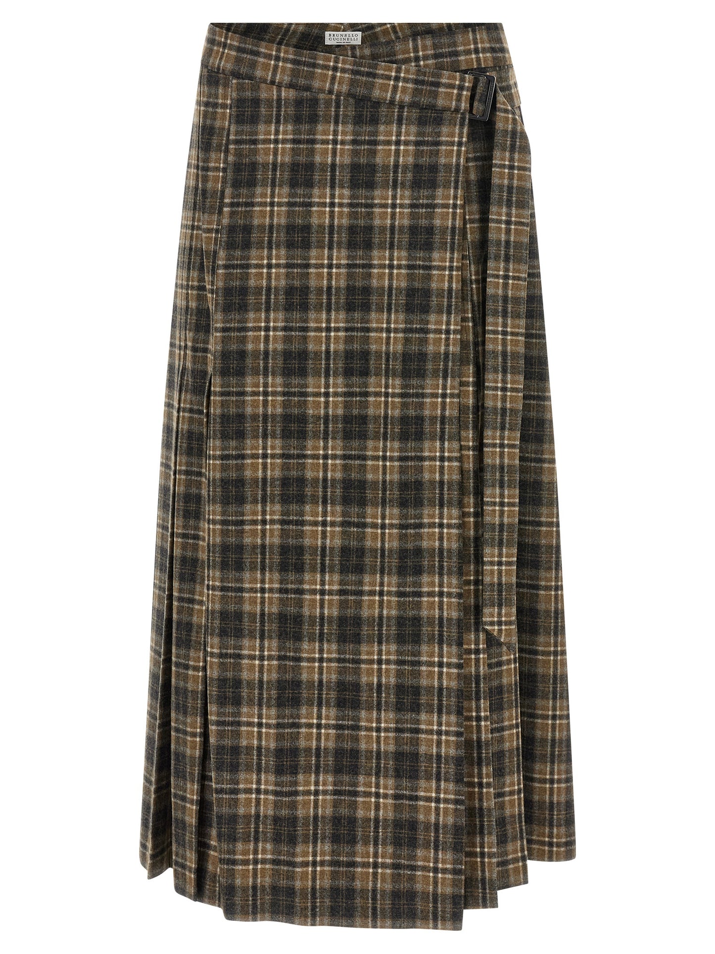 Brunello Cucinelli Brown Virgin Wool Mini Skirt