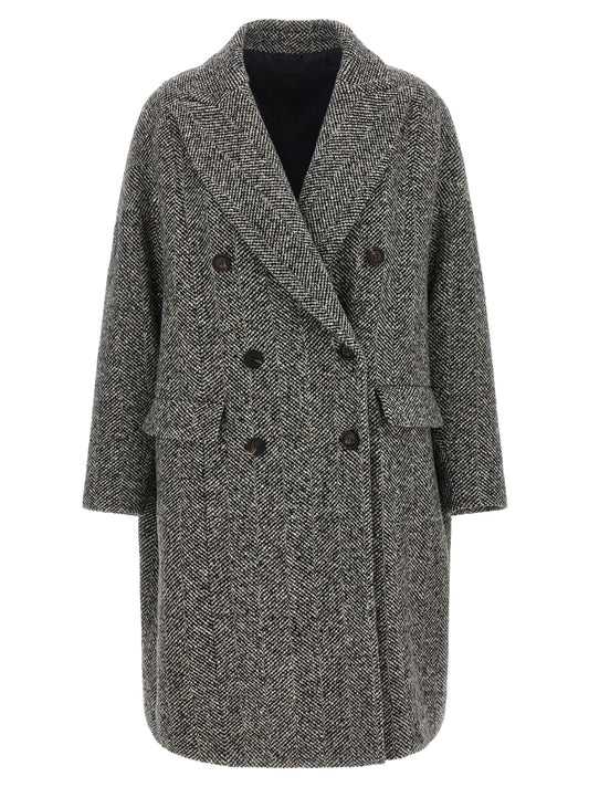 Brunello Cucinelli Gray Virgin Wool Coat