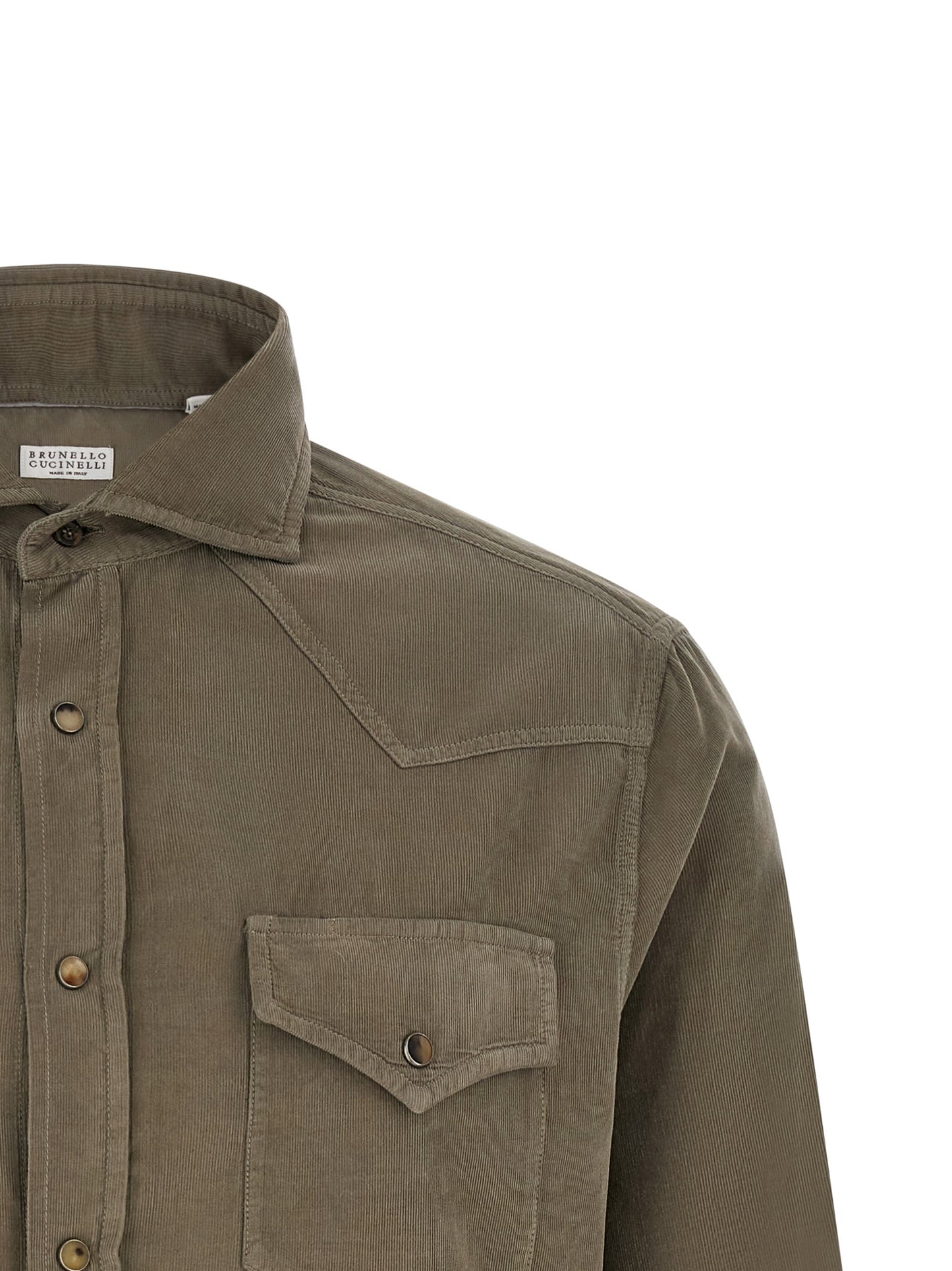 Brunello Cucinelli Bicolor Cotton Blouse