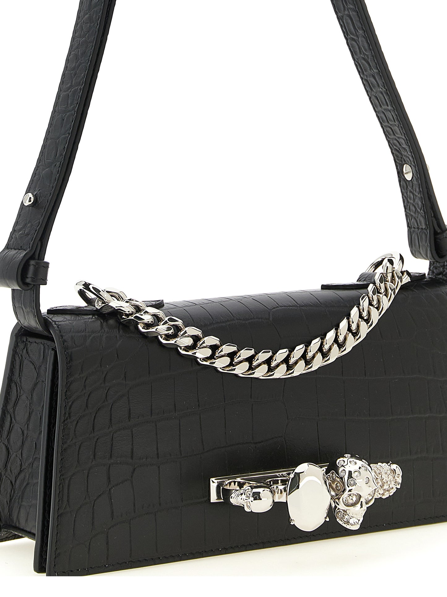 Alexander McQueen Black Calfskin Shoulder Bag
